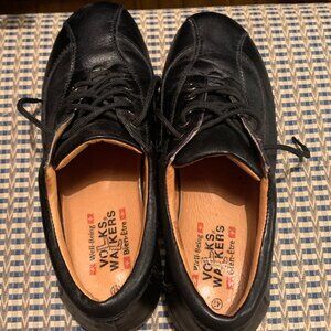 Volks Walkers Women’s Black Leather Comfort Lace-Up Shoes – Size US 9.5